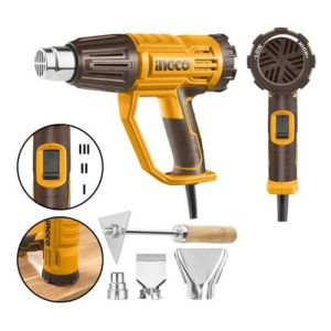 Pistola De Calor 2000w C Set De Boquillas Hg200047 Ingco Amarillo