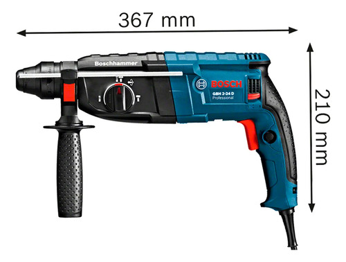 Rotomartillo Electroneumático Bosch Professional Gbh 2-24 D Azul Y Negro Frecuencia De 60hz Con 820w De Potencia Azul/negro 60 Hz - Imagen 4