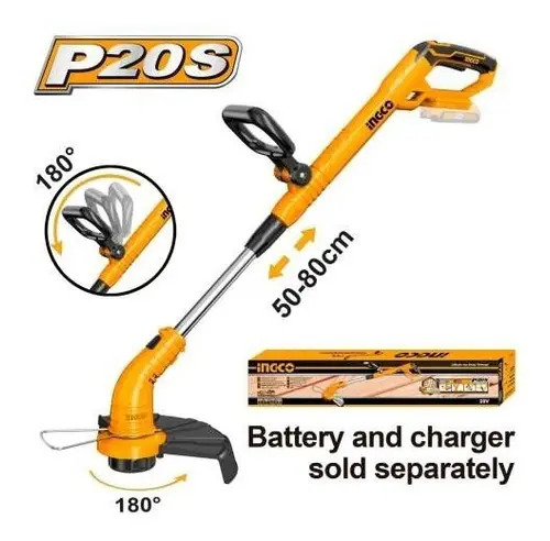 Bordeadora Bat P20s Extensible 20v Ingco Cgtli20018 + Regalo Anaranjado - Imagen 4