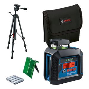 Nivel Láser Verde De Líneas Cruzadas Bosch Gll 2-20 G 10m + Trípode Bt 150