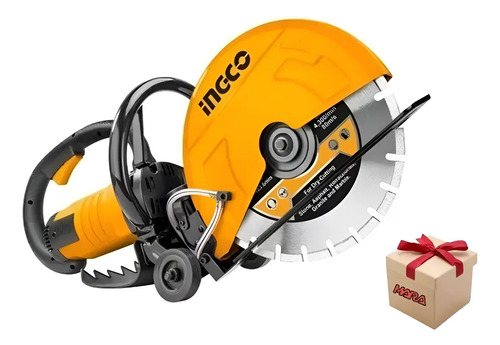 Sierra 2800 Corte Pavimento Concreto Piedra Pc3558 + Regalo Amarillo 50-60hz