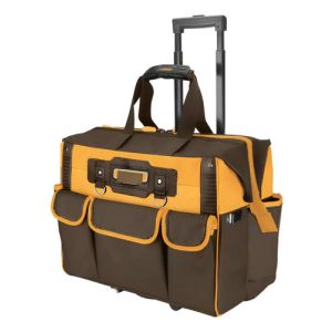 Bolso Valija Porta Herramientas 19 Bolsillos Ingco Hrrtb2015 Marron Con Amarillo