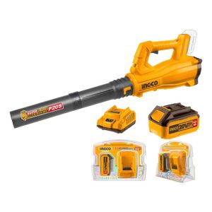 Sopladora Con 1 Bateria 20v 4ah Y Cargador Ingco Cabli203235 Amarillo