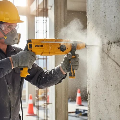 Rotomartillo 800w Ingco Rgh9028 2.5 Joule Amarillo 50 Hz/60 Hz - Imagen 2