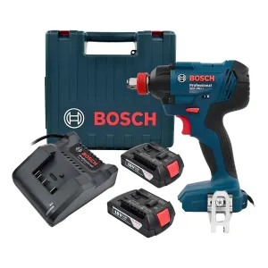 Llave De Impacto Inalámbrica Bosch Gdx 180-li + Baterías Color Azul petróleo