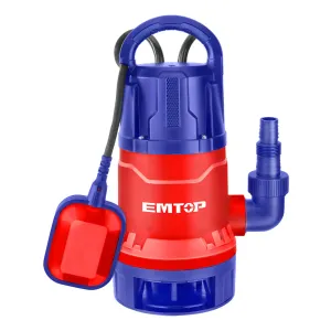 Bomba Sumergible Emtop Para Agua Sucia 750W 216 L/min 8m