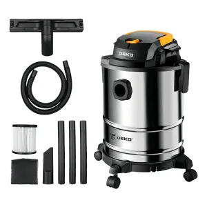 Aspiradora Multifuncion De Tacho Agua Polvo 15 Lt Deko 1200w Gris