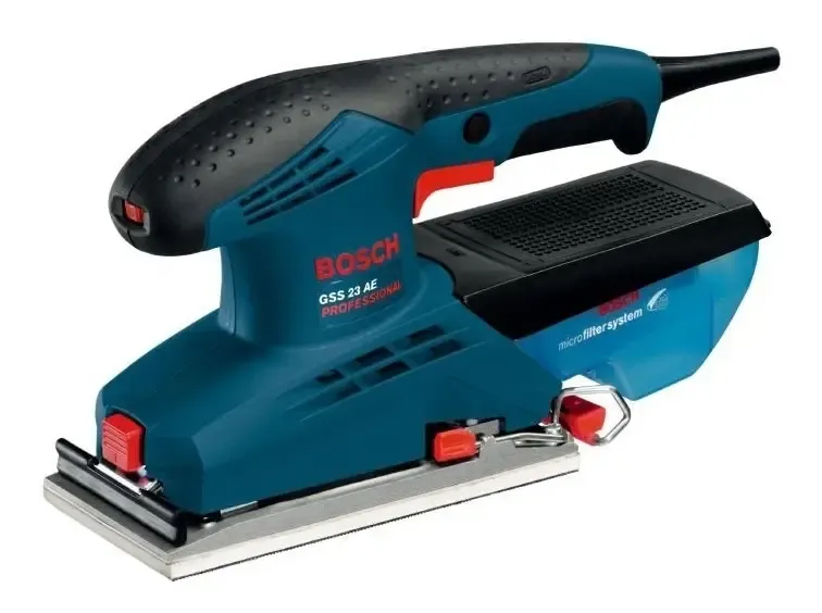 Lijadora profesional orbital Bosch Professional GSS 23 AE con sistema velcro azul 190W