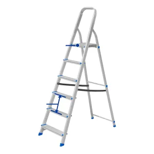 Escalera Plegable de Aluminio Wadfow con 7 Escalones y 120 kg de Carga