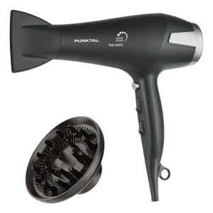 Secador De Pelo Punktal Pk-2500 Ion Con Difusor 2500w 3 Niveles De Calor 2 Velocidades Cable De 1,70 Mts