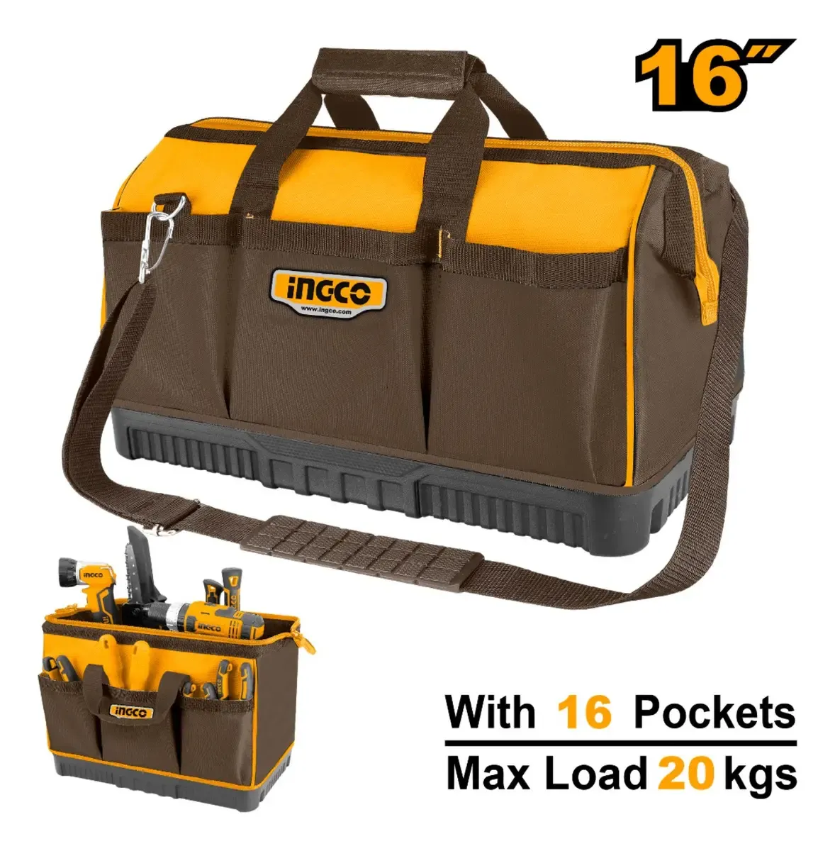 Bolso Para Herramientas 16 PuLG (41cm) Ingco Htbg - Imagen 2