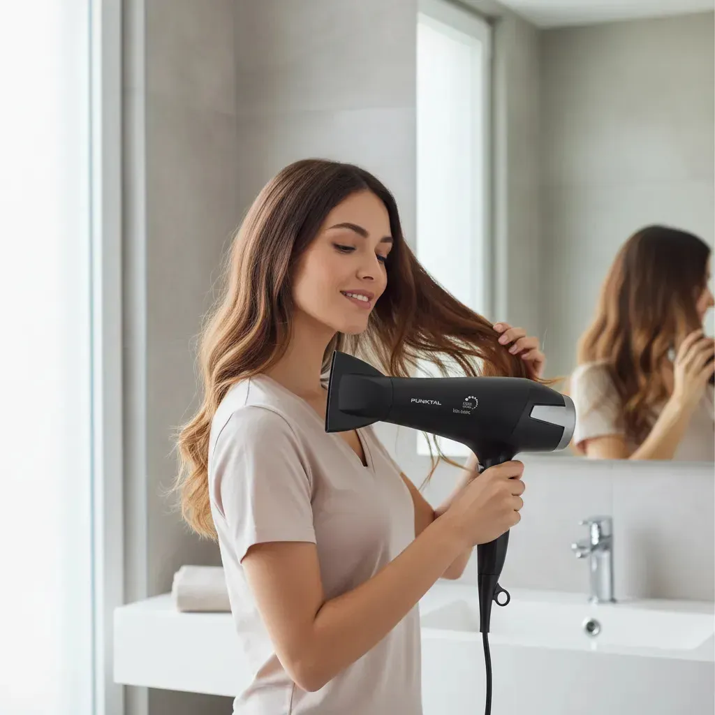 Secador De Pelo Punktal Pk-2500 Ion Con Difusor 2500w 3 Niveles De Calor 2 Velocidades Cable De 1,70 Mts - Imagen 2