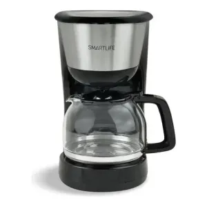 Cafetera Smartlife SL-CM4313 semi automática negra y acero inoxidable de filtro