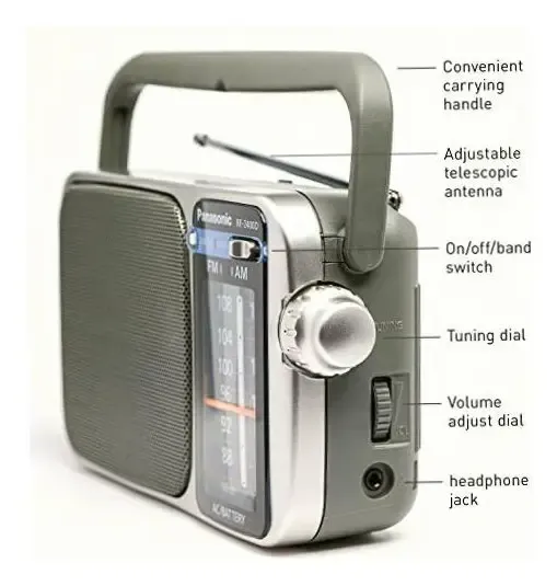 Panasonic Rf-2400 Portátil Negro Radio portátil, Am, Fm - Imagen 3