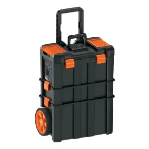 Caja Para Herramientas 19 X25 3 En 1 Desmontable Truper CHP-1925R Color Negro