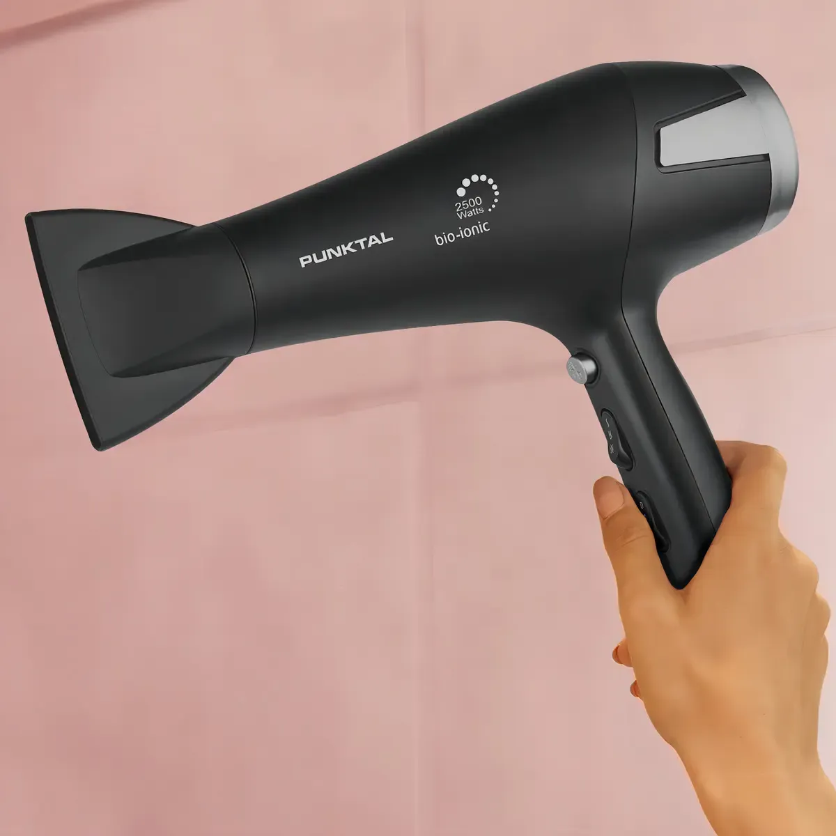 Secador De Pelo Punktal Pk-2500 Ion Con Difusor 2500w 3 Niveles De Calor 2 Velocidades Cable De 1,70 Mts - Imagen 5