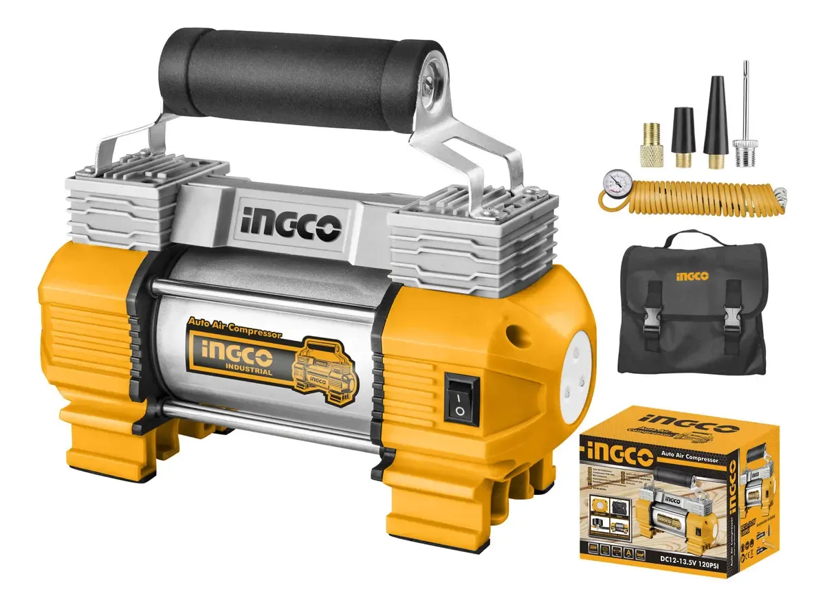 Compresor Auto 12 Volt 18amp Ingco Aac2508 120PSI - Imagen 2