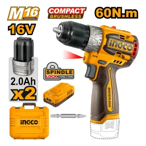 Atornillador Compact A Bat Cdli16682 Ingco Smf Color Naranja Claro