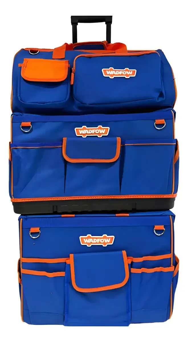 Set 3 Bolsos Porta Herramientas Apilables 19 Wtgr103 20kg Color Azul