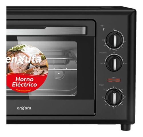 Horno Electrico Enxuta 32lts 1500w 3 Funciones Color Negro - Imagen 2