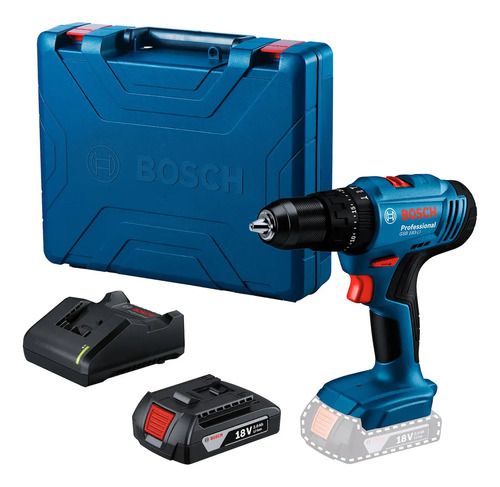 Taladro Percutor Atornillador A Bateria Bosch Gsb 183-li Color Azul Frecuencia 50hz 50 Hz