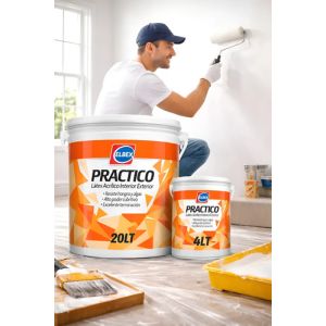 Látex Acrílico Elbex Blanco 20+4 Blanco Mate