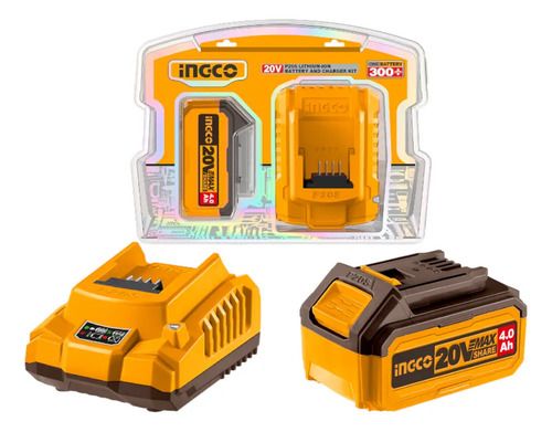 Set X1 Bateria 20v 4amp + 1 Cargador Ingco Fbcpk1214 - Imagen 2