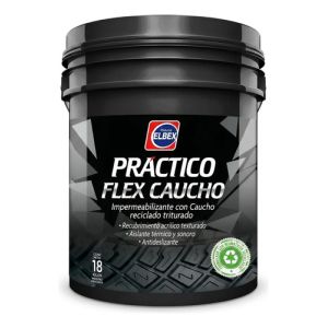 Membrana Líquida Elbex 18 Kg Con Goma De Caucho Exterior Blanco Semi Mate