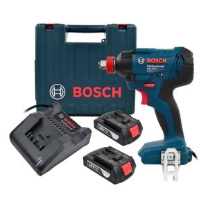 Llave De Impacto Inalámbrica Bosch Gdx 180-li + Baterías Color Azul Petróleo