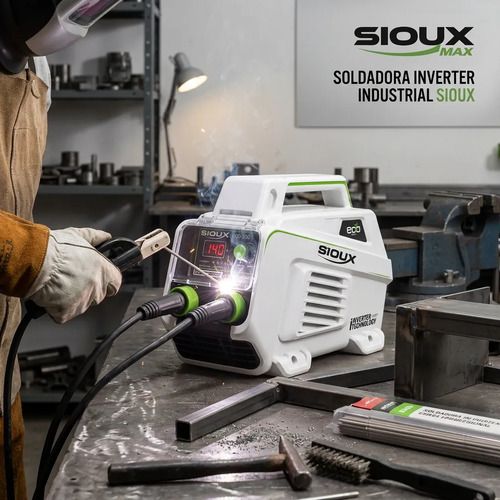 Soldadora Inverter 200 Amp. Electrodo 4.0mm Peso 4.5kg Sioux Blanco - Imagen 5