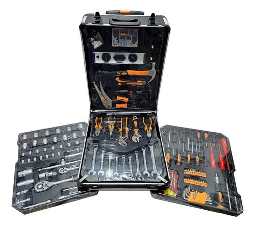 Set Kit Herramientas 245 Pzas Con Malentin Portatil Lusqtoff Plateado - Imagen 2