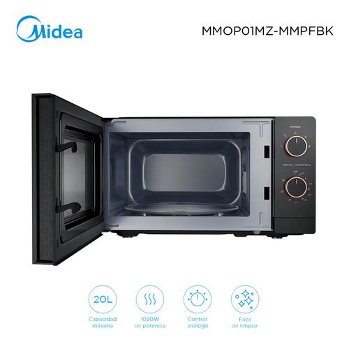 Microondas 20l Midea Inverter Negro Mmop01mz-mmpfbk - Imagen 5