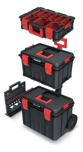 Caja De Herramientas Con Carro Kistenberg (alemania) 3piezas Rojo - Imagen 6