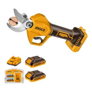 Tijera De Poda A Bateria 20-30mm Brushless C/2 Bat Y Carg Amarillo