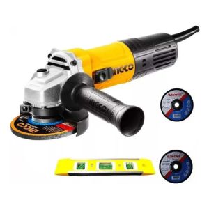 Amoladora Angular 4 1/2 750w Ingco Ag75028 + Disco De Corte Naranja 50 Hz/60 Hz