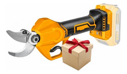 Tijera Poda Jardin P20s Bateria Cargador 20v Ingco + Regalo Amarillo
