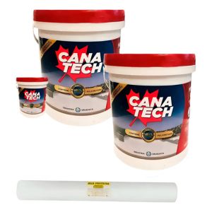 Canatech Membrana Liquida Pu 20+20 Kg Color + 1k Reg + Rollo Blanco Mate