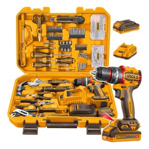 Kit 166 Herramientas Combinadas Taladro Percutor 20v Ingco