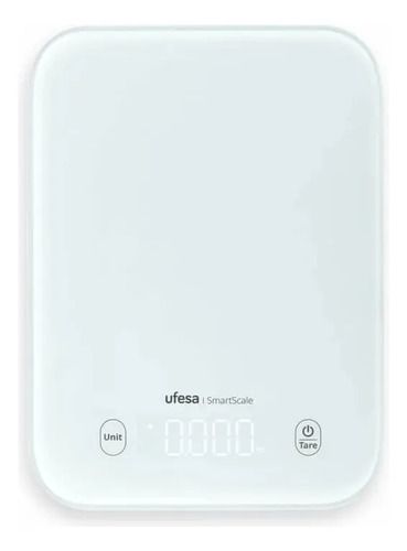 Balanza De Cocina Ufesa Smartscale Cristal Templado 5 Kg Blanco 5 Kg