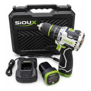 Taladro Atornillador Percutor Sioux Brushless 10mm 18v. Blanco 50hz