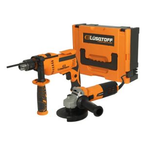 Kit Taladro Percutor 600w + Amoladora 720w 115mm Lusqtoff