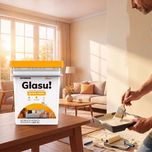 Látex Interior Glasu! Antihongos - 18 Lts Acabado Mate Lámina Afilada Mate - Imagen 4