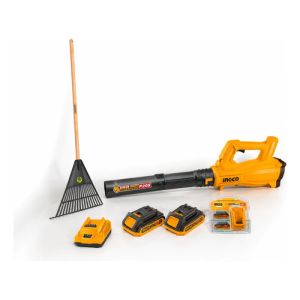 Sopladora Con 2 Baterías Y Cargador Ingco Cabli203235 Amarillo