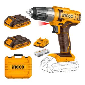 Atornillador 20volt C 2bat Y Maletin Ingco Cdli200528 Color Amarillo