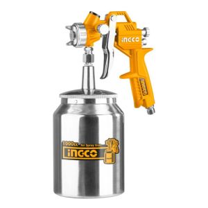 Pistola Pintar Succion Tacho Metal 1 Lt. 1.5mm Ingco Asg3101 Color Plateado