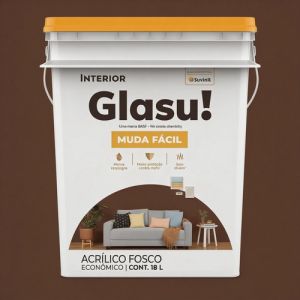 Látex Interior Glasu! Antihongos - 18 Lts Acabado Mate Lámina Afilada Mate