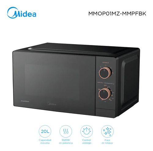 Microondas 20l Midea Inverter Negro Mmop01mz-mmpfbk - Imagen 3