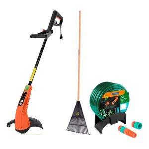 Bordeadora Electrica Tramontina 1500w +kit De Manguera Riego Naranja