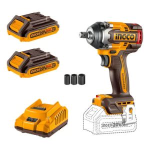 Llave De Impacto Inalámbrico Ingco Batería Ciwli20501 Naranja 50 60