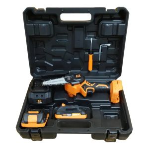 Mini Motosierra A Bateria Lusqtoff Black Series Cargador 2 Bat Color Naranja